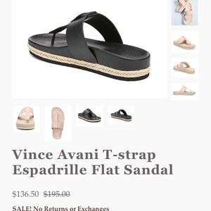 vince avani t strap sandal
